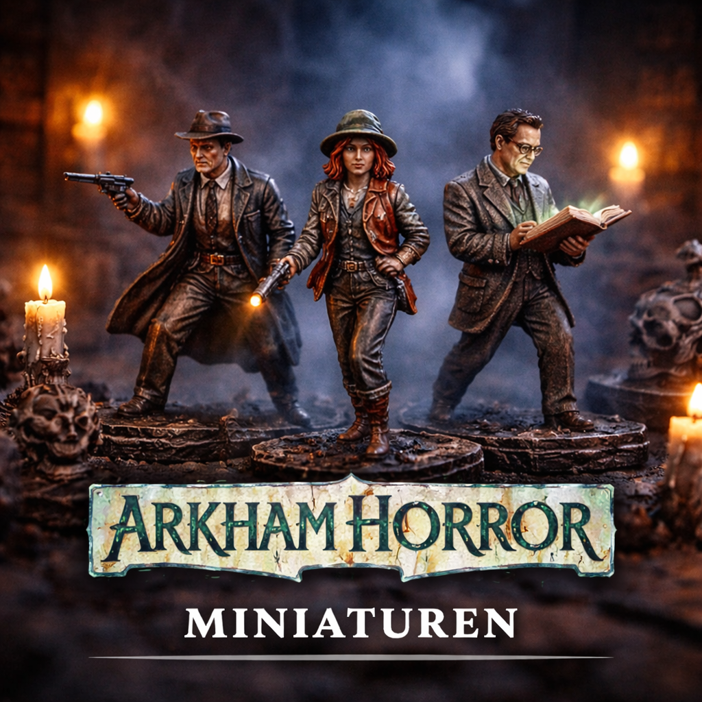 Link naar Arkham Horror miniaturen – investigator miniaturen