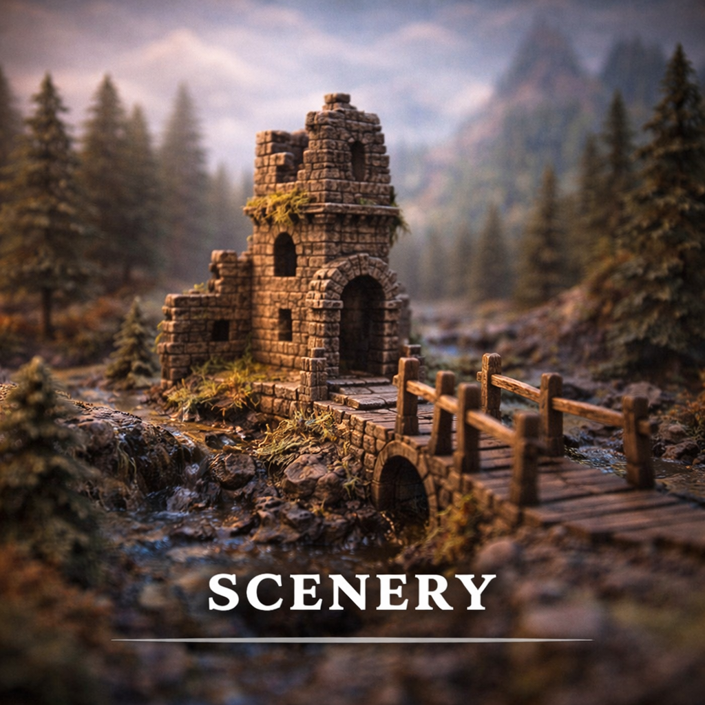 Link naar scenery – 3D-geprinte tabletop scenery en terrein