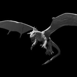 Black Dragon Wyrmling flying