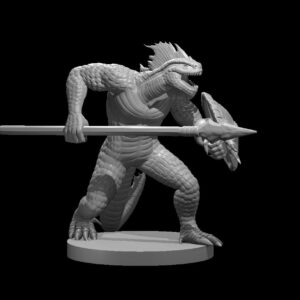 Lizardfolk spear and shield