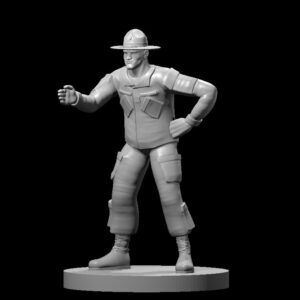 Army Drill Sergeant with Knife Hand