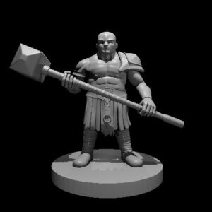 Dwarf Barbarian with a Maul no beard.JPG