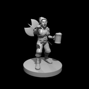 Dwarf Female Fighter Drunk and Angry