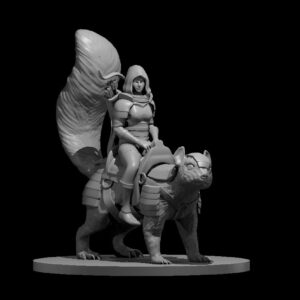 Elf Female Ranger on Dire Squirrel