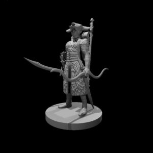 Elf Male Druid with Skull Helm