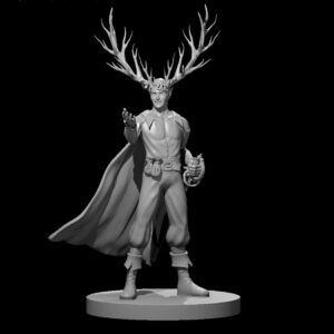 Elf Male Fey Hexblade Warlock w Antlers