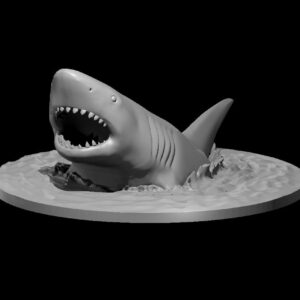 Giant Shark Coming out of Water
