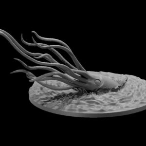 Giant Squid Coming out of Water