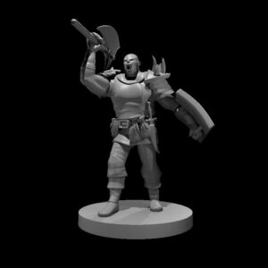 Half Orc Barbarian with Battle Axe and Tower Shield.JPG