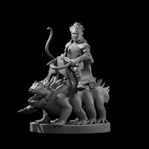 Halfling Cavalier with Basilisk