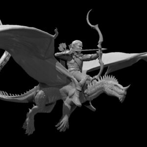 Halfling Male Ranger on Blue Dragon