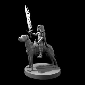 Halfling Male Ranger with Irish Wolfhound