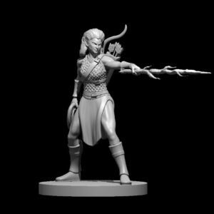 Hobgoblin Female Fighter with Lightning Spear n Whip