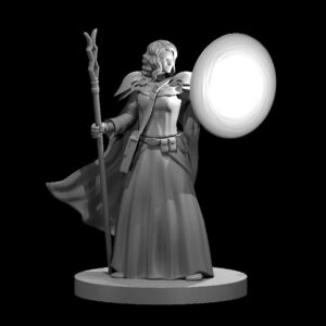 Human Female Abjurer Wizard w Shield Spell