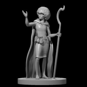 Human Female Druid 1 with Afro