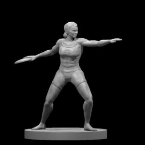 Human Female Fighter Discus Thrower