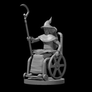 Human Female Wizard in a Wheel Chair