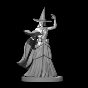 Human Female Wizard with Spellbook