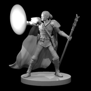 Human Male Abjurer Wizard w Shield Spell