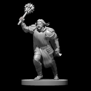 Human Male Cleric Charging