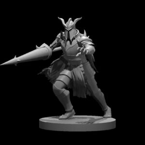 Human Male Fallen Paladin w Lance