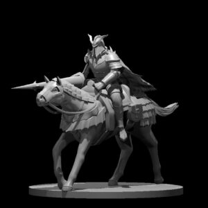 Human Male Fallen Paladin w Lance Mounted