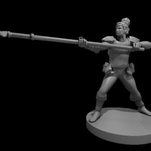 Human Male Fighter with Spear