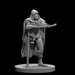 Human Male Ranger 11 w one leg n Crossbow Crutch