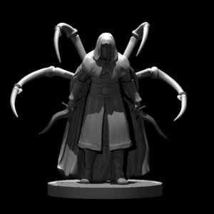 Human Male Rogue 7 w four spider arms out of his back