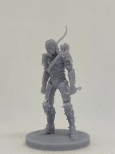 Onbewerkte foto van 3D-geprinte miniatuur of scenery, toont printkwaliteit en detailniveau