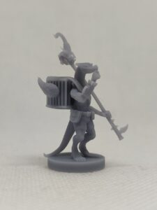 Onbewerkte foto van 3D-geprinte miniatuur of scenery, toont printkwaliteit en detailniveau