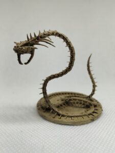 Onbewerkte foto van 3D-geprinte miniatuur of scenery, toont printkwaliteit en detailniveau