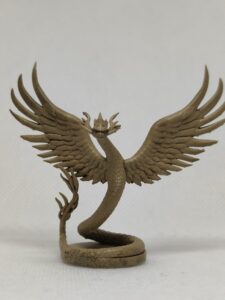 Onbewerkte foto van 3D-geprinte miniatuur of scenery, toont printkwaliteit en detailniveau