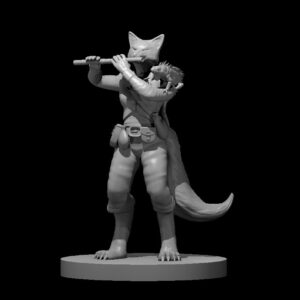 Kitsune Female Bard with Flute and Lizard.JPG