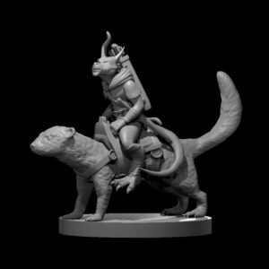 Kobold Ranger on a Dire Weasel
