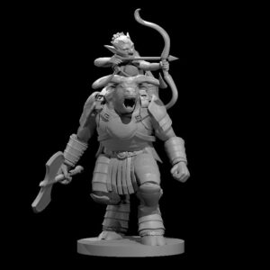 Minotaur Fighter with Goblin Ranger on his back