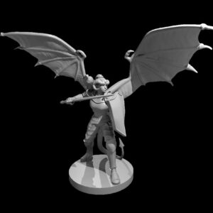 Tiefling Female Paladin Winged