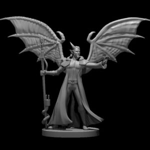 Tiefling Male Warlock with Warforged Limbs