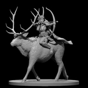 Tiefling Ranger on Elk