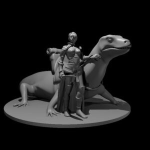 Woman with Lizard Mount